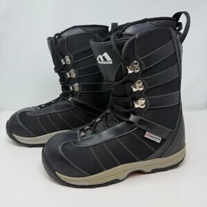 Morrow Snowboarding Boot Men's 8 Black Shock Absorbing Cushioning Adjustable